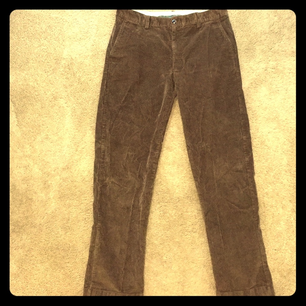 Men's L.L. Bean Classic Fit Brown Corduroy 33x32